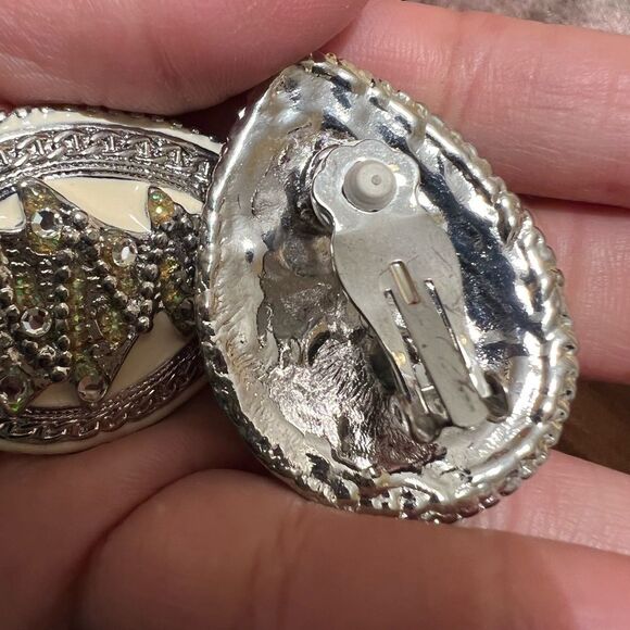 Christmas Tree clip earrings - Picture 2 of 2